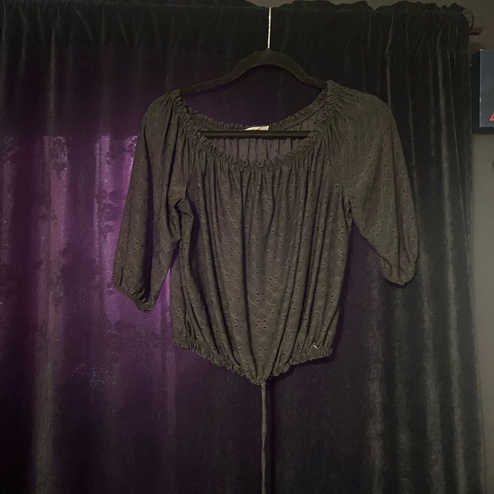 Black lace blouse